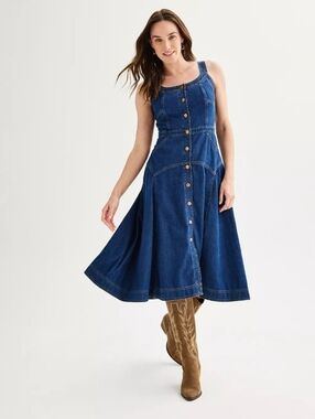 Sonoma Goods For Life Denim Tank Dress Size 8